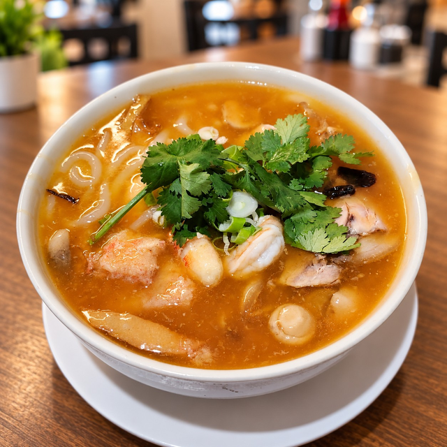 Crab & Pork Tapioca Noodle Soup.