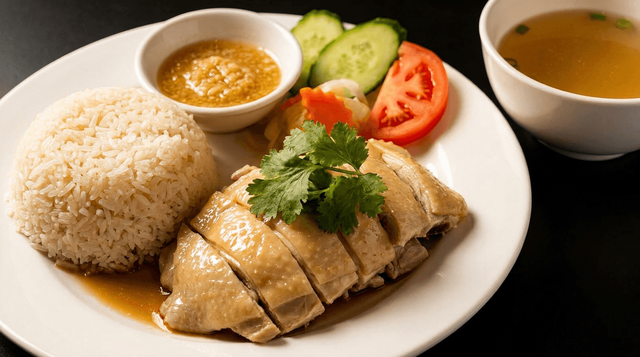 Hainanese Chicken Rice.