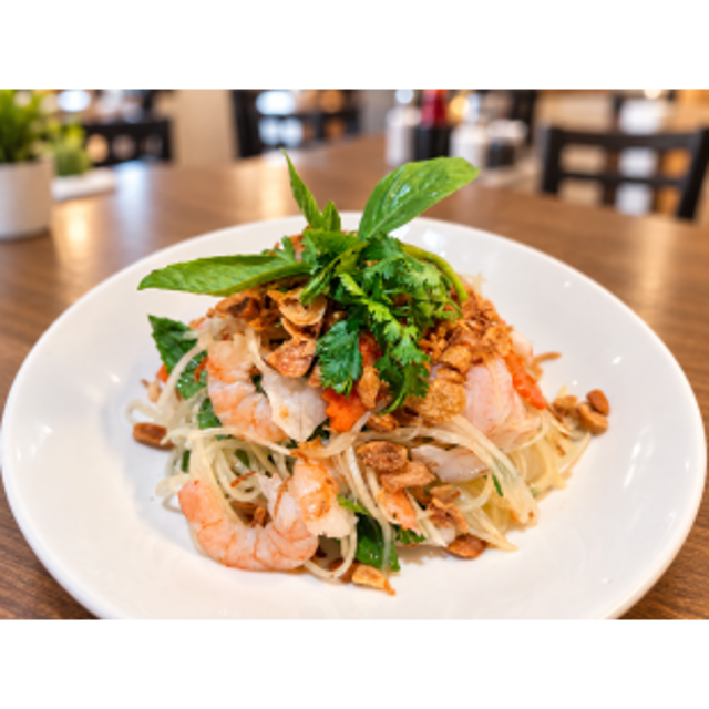 Green Papaya Shrimp Salad – Gỏi Đu Đủ Xanh Tôm.