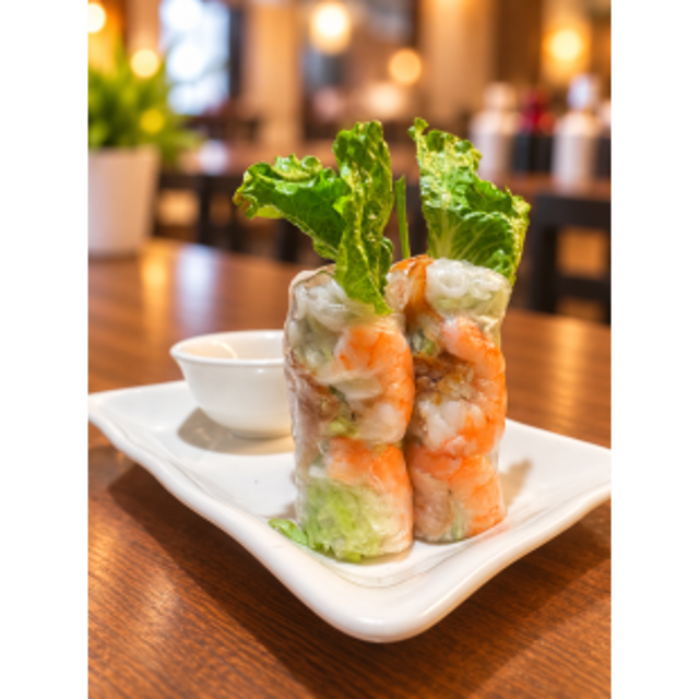 Fresh Shrimp & Pork Rolls – Gỏi Cuốn (2 Rolls).